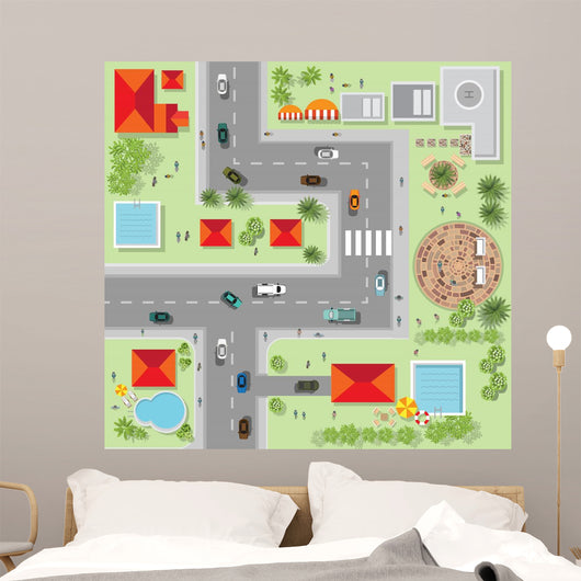 Top City Streets Roads Wall Decal