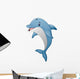 Standing Dolphin cartoon Wall Decal