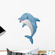 Standing Dolphin cartoon Wall Decal