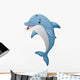 Standing Dolphin cartoon Wall Decal