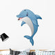 Standing Dolphin cartoon Wall Decal