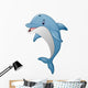 Standing Dolphin cartoon Wall Decal