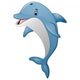 Standing Dolphin cartoon Wall Decal