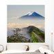 imageing of beautiful landscapes with green road and nice backgr Wall Mural