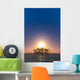 Coconut Tree Island Sunrise Wall Decal