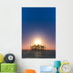 Coconut Tree Island Sunrise Wall Decal