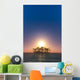 Coconut Tree Island Sunrise Wall Decal