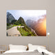 Machu Picchu - the UNESCO heritage in summer time with sunset Wall Mural