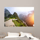 Machu Picchu - the UNESCO heritage in summer time with sunset Wall Mural