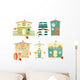 Beach Huts Wall Stickers