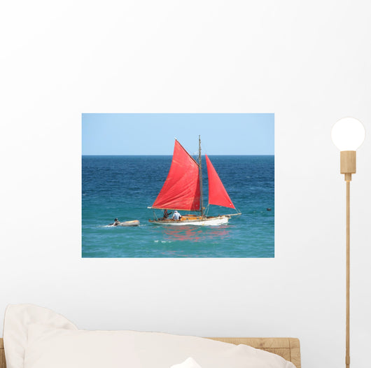 Little Red Boat Wall Mural