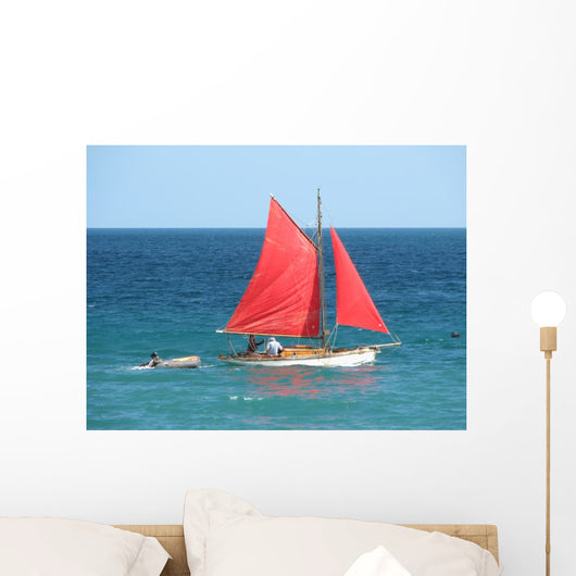 Little Red Boat Wall Mural