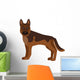 Flat german shepherd pet illustration. Wall Decal