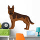 Flat german shepherd pet illustration. Wall Decal