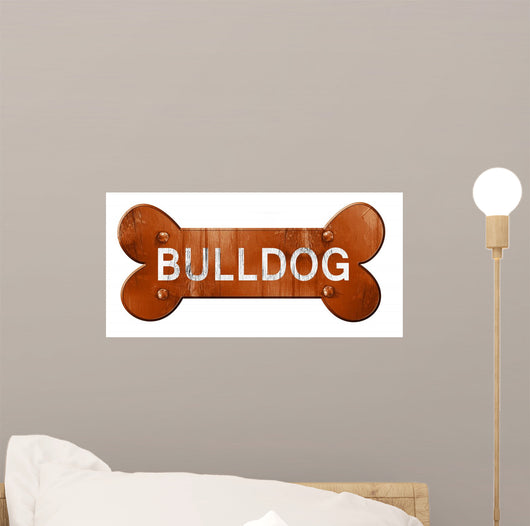 Bulldog 3D Rendering Rough Wall Decal