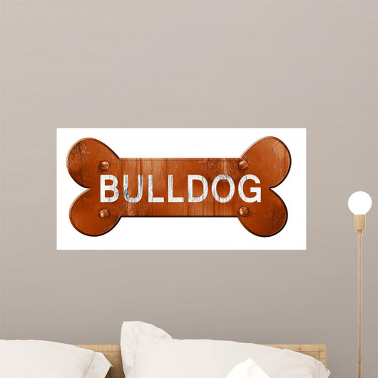 Bulldog 3D Rendering Rough Wall Decal