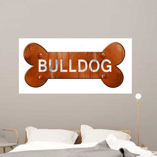 Bulldog 3D Rendering Rough Wall Decal