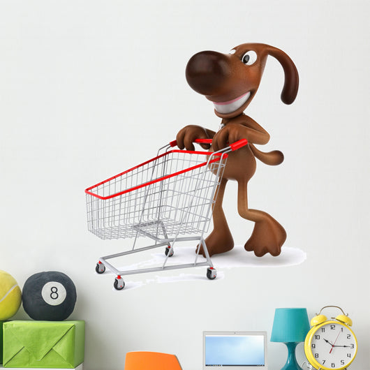 Dog Makes Shopping Wall Decal