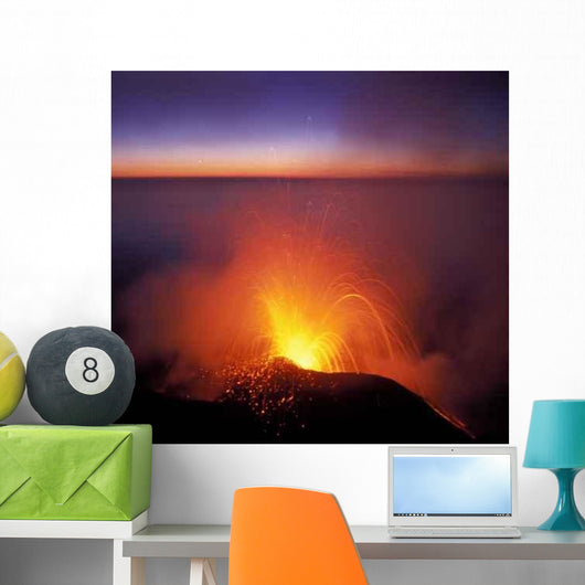 Volcano Eruption Wall Decal