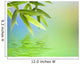 Bamboo Leaves Over Abstract Blurred Background Wall Mural