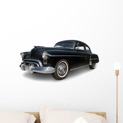 Classic American Car Wall Decal shown on a wall