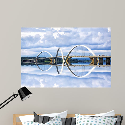 JK Bridge in Brasilia, capital of Brazil. Wall Mural