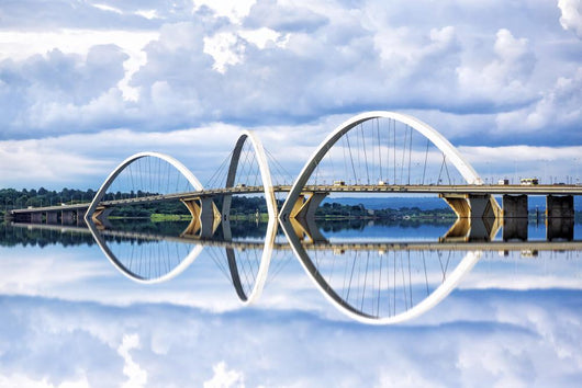 JK Bridge in Brasilia, capital of Brazil. Wall Mural
