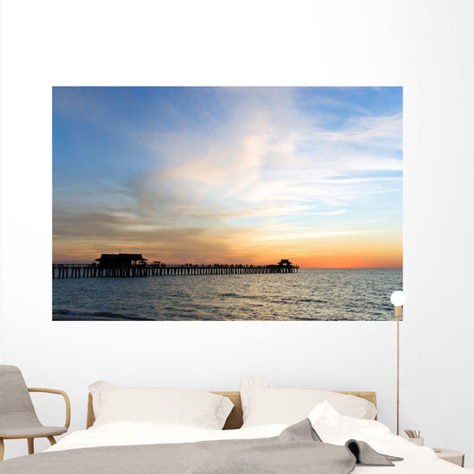 Sonnenuntergang Am Pier in Naplesfloridausa Wall Mural