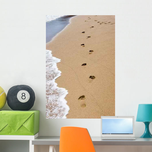 Footprints Beach Wall Decal Design 1