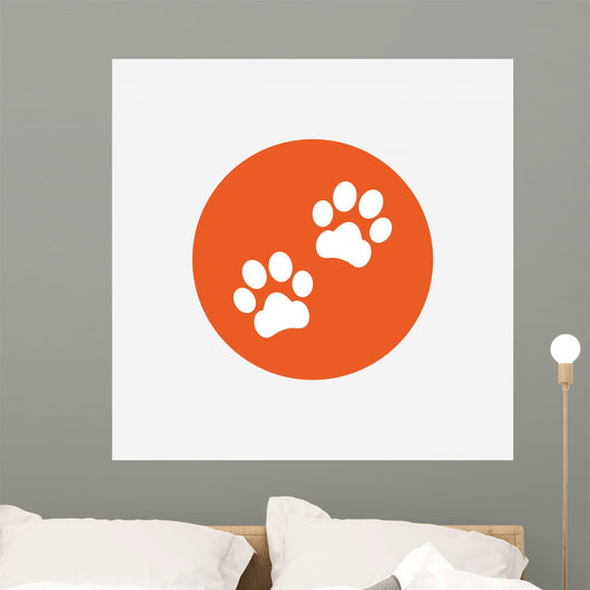 Paw Sign Icon Dog Wall Decal