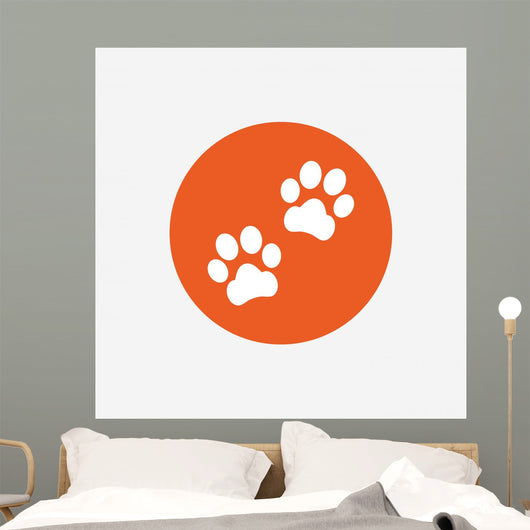 Paw Sign Icon Dog Wall Decal
