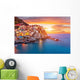 Old village Manarola, coast of Italy Wall Decal