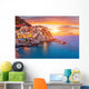 Old village Manarola, coast of Italy Wall Decal