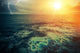 Stormy Sunny Ocean Wall Mural