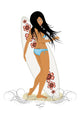 Surfer Girl Wall Decal