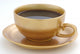Gold Cup of Coffe on White Background Wall Decal