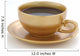 Gold Cup of Coffe on White Background Wall Decal
