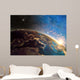 Detailed colorful Earth,
highly detailed planet earth in the morning Wall Mural