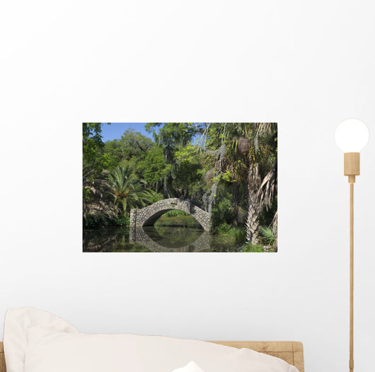 Stone Walkway over Dirty Wall Decal