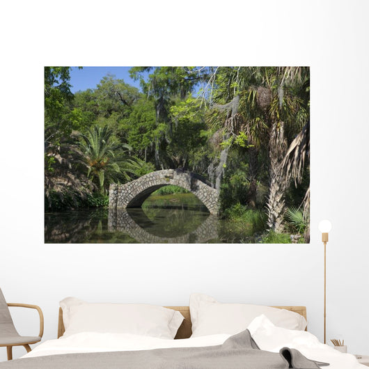 Stone Walkway over Dirty Wall Decal