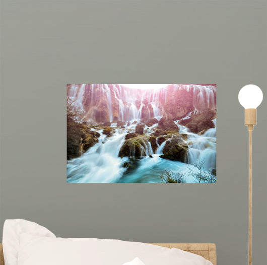 Waterfall in Jiuzhaigou national park, China Wall Mural