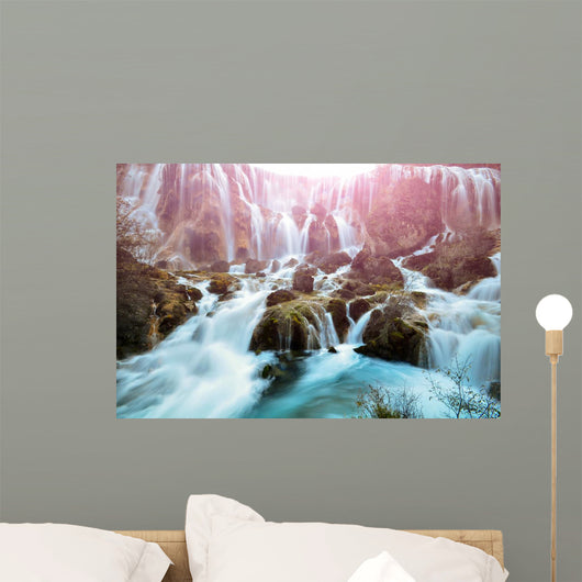 Waterfall in Jiuzhaigou national park, China Wall Mural