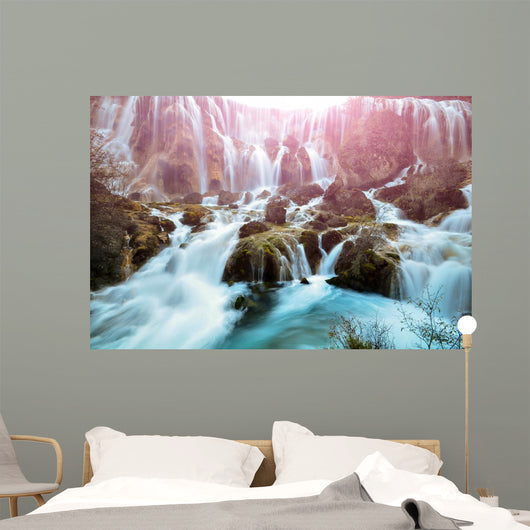 Waterfall in Jiuzhaigou national park, China Wall Mural