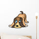 Sniffing Dog - colored cartoon illustration Wall Decal