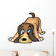 Sniffing Dog - colored cartoon illustration Wall Decal
