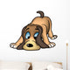 Sniffing Dog - colored cartoon illustration Wall Decal