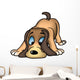 Sniffing Dog - colored cartoon illustration Wall Decal