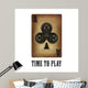 Ace of clubs. Playing card. Old paper and vintage style Wall Mural