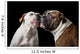 two American Bulldogs, American Bulldog, Dogs plays with the ball Wall Mural