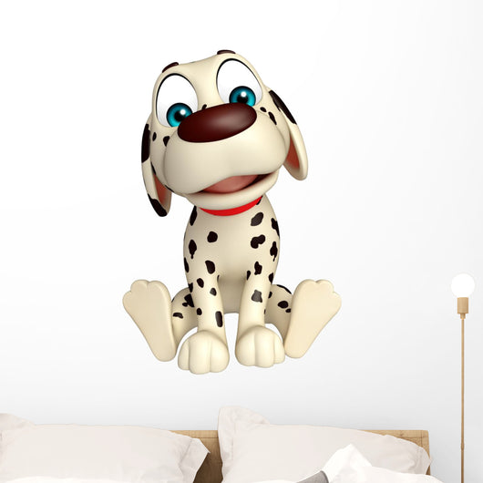 Dog funny cartoon character Wall Decal